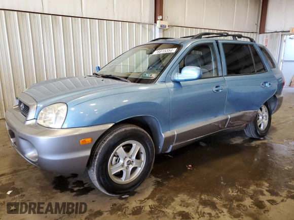 2004 Hyundai Santa Fe with VIN KM8SB12B04U690964, listed as a Copart auction lot 76815354 with 121,312 mi miles and Salvage Title. Bid and sale history available at carsss.com. Image 1.
