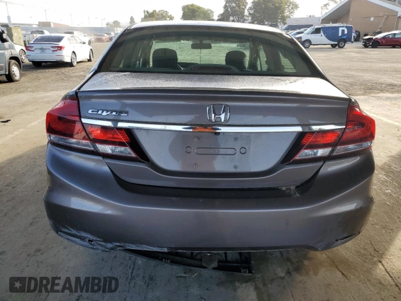 2015 Honda Civic Sedan LX with VIN 19XFB2E56FE006521, listed as a Copart auction lot 49694945 with 75,388 mi miles and Clean Title. Bid and sale history available at carsss.com. Image 6.