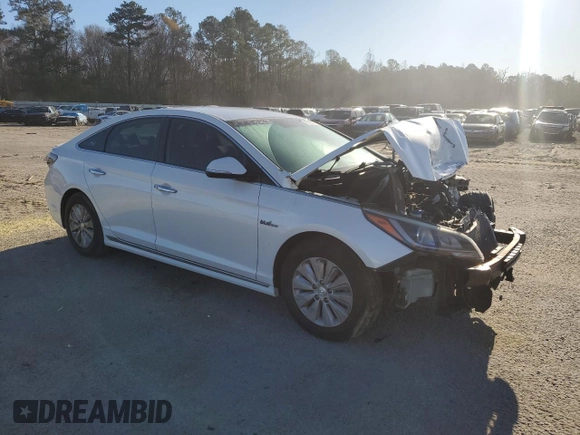 2016 Hyundai Sonata Hybrid SE with VIN KMHE24L15GA013323, listed as a Copart auction lot 49508115 with 0 mi miles and Salvage Title. Bid and sale history available at carsss.com. Image 4.