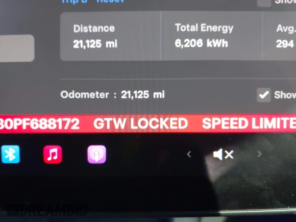 2023 Tesla Model 3 Long Range with VIN 5YJ3E1EB0PF688172, listed as a IAAI auction lot 41411580 with 21,125 mi miles and . Bid and sale history available at DreamBid. Image 15.