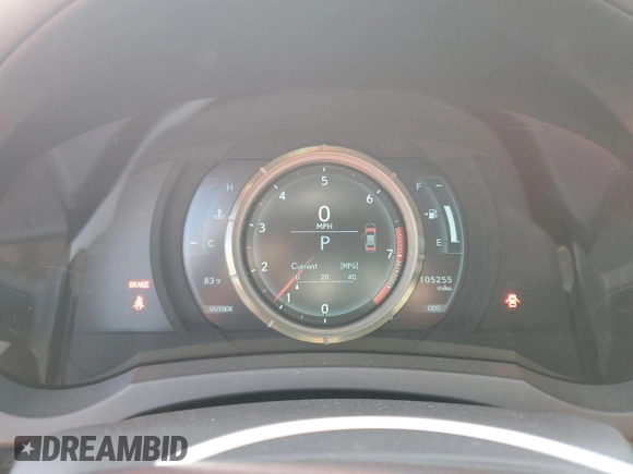 2015 Lexus IS 250 with VIN JTHBF1D25F5051478, listed as a Copart auction lot 57087175 with 105,255 mi miles and Salvage title. Bid and sale history available at DreamBid. Image 9.