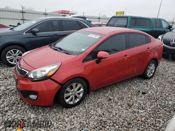 2015 Kia Rio EX with VIN KNADN4A34F6448442, listed as a Copart auction lot 43217555 with 111,082 mi miles and Salvage Title. Bid and sale history available at carsss.com. Image 1.