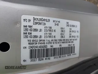 2004 Dodge Caravan SE with VIN 1D4GP24R14B562923, listed as a IAAI auction lot 41157893 with 169,040 mi miles. Bid and sale history available at carsss.com. Image 9.