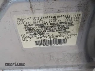 2011 Nissan Sentra S with VIN 3N1AB6AP3BL688324, listed as a IAAI auction lot 42670927 with 204,774 mi miles and . Bid and sale history available at DreamBid. Image 9.