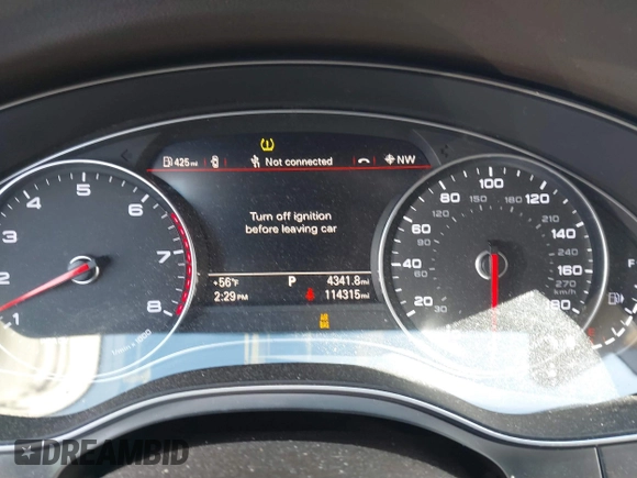 2016 Audi A6 Premium Plus with VIN WAUFGAFC0GN006419, listed as a IAAI auction lot 41745533 with 114,315 mi miles and . Bid and sale history available at DreamBid. Image 7.