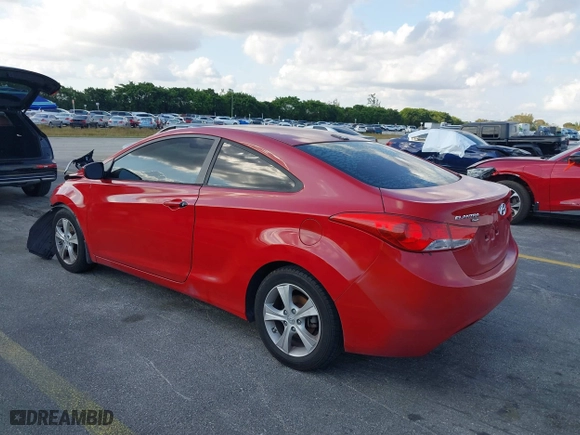2013 Hyundai Elantra Coupe GS with VIN KMHDH6AE2DU012829, listed as a IAAI auction lot 41503736 with 89,859 mi miles. Bid and sale history available at carsss.com. Image 3.