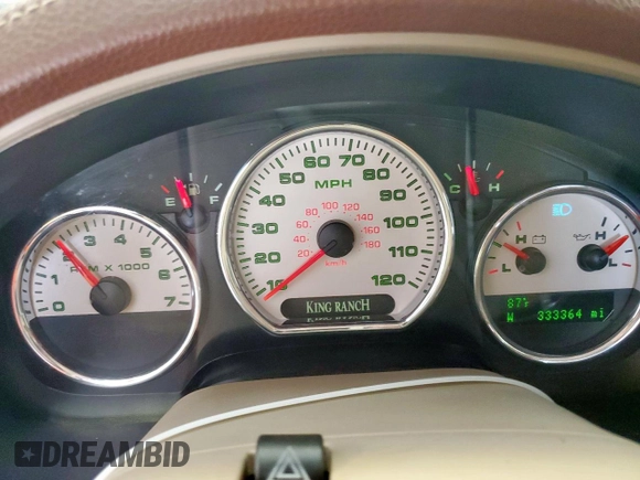 2008 Ford F-150 XLT with VIN 1FTPW14V28KD81567, listed as a Copart auction lot 60050705 with 333,364 mi miles and Clean title. Bid and sale history available at DreamBid. Image 9.