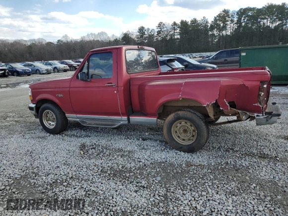 1995 Ford F-150 with VIN 1FTEF15N5SNA84787, listed as a Copart auction lot 87832635 with 123,193 mi miles and Salvage Title. Bid and sale history available at carsss.com. Image 2.