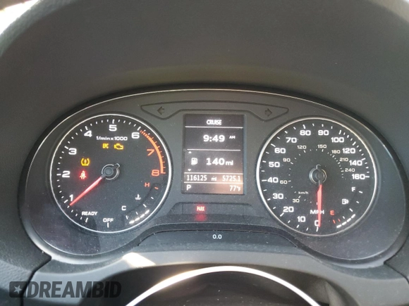 2017 Audi A3 Premium with VIN WAUB8GFF3H1071637, listed as a Copart auction lot 60735844 with 116,125 mi miles and Salvage Title. Bid and sale history available at DreamBid. Image 9.