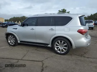 2012 Infiniti QX56 7-passenger with VIN JN8AZ2NE2C9017865, listed as a Copart auction lot 78728014 with 184,377 mi miles and Salvage Title. Bid and sale history available at carsss.com. Image 2.