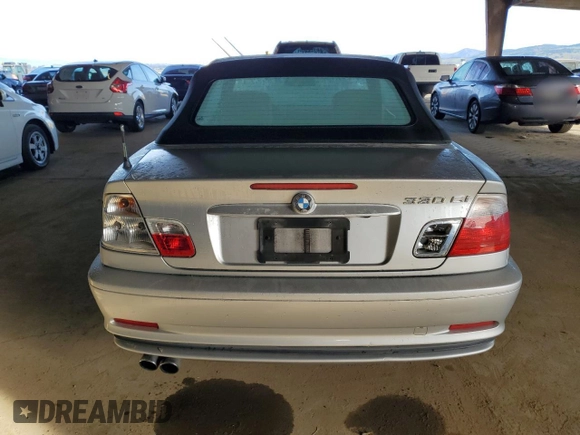 2002 BMW 3 Series 330Ci with VIN WBABS53402JU88908, listed as a Copart auction lot 44438855 with 87,225 mi miles and Salvage Title. Bid and sale history available at DreamBid. Image 6.