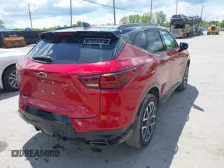 2023 Chevrolet Blazer RS with VIN 3GNKBERS9PS184482, listed as a IAAI auction lot 42246015 with 17,553 mi miles and . Bid and sale history available at DreamBid. Image 4.