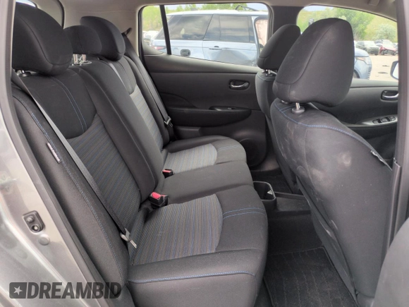 2024 Nissan LEAF S with VIN 1N4AZ1BV5RC555956, listed as a Copart auction lot 60755845 with 9,587 mi miles and Salvage title. Bid and sale history available at DreamBid. Image 10.