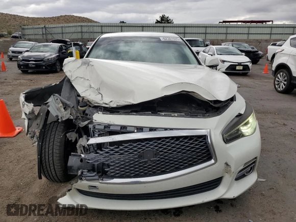 2015 Infiniti Q50 Premium with VIN JN1BV7AP6FM353667, listed as a Copart auction lot 62381025 with 119,482 mi miles and Salvage title. Bid and sale history available at DreamBid. Image 5.