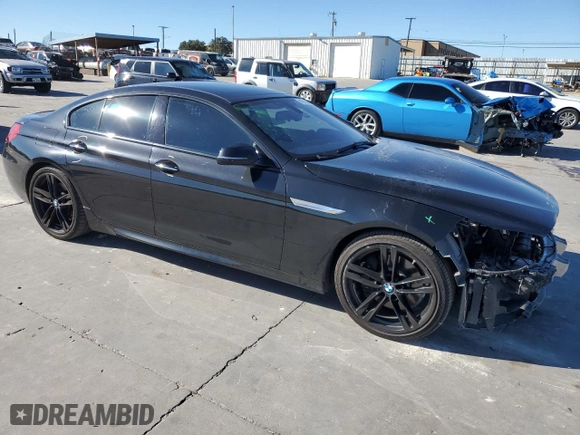 2016 BMW 6 Series 640i with VIN WBA6D0C58GG432405, listed as a Copart auction lot 81818864 with 100,700 mi miles and Salvage Title. Bid and sale history available at carsss.com. Image 4.