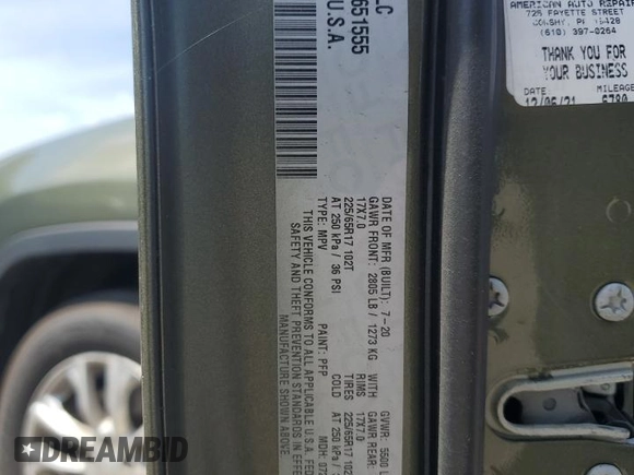 2020 Jeep Cherokee Latitude z VIN 1C4PJMCB3LD651555, wystawiony jako Copart lot #56543045 z przebiegiem 110 966 mil mil oraz Szkoda całkowita • Salvage title. Historia ofert i sprzedaży dostępna na DreamBid. Obrazek 13.