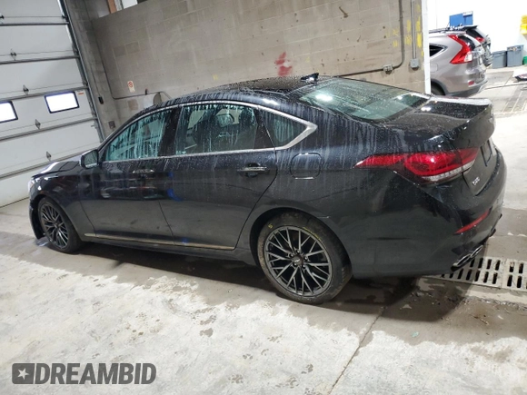 2018 Genesis G80 Sport with VIN KMHGN4JB9JU241553, listed as a Copart auction lot 79503424 with 52,927 mi miles and Salvage Title. Bid and sale history available at DreamBid. Image 2.