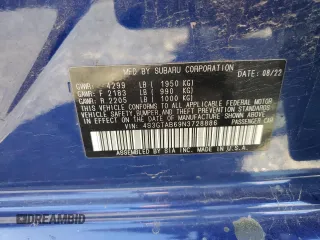 2022 Subaru Impreza z VIN 4S3GTAB69N3728886, wystawiony jako Copart lot #57076475 z przebiegiem 12 056 mil mil oraz Szkody całkowita. Historia ofert i sprzedaży dostępna na DreamBid. Obrazek 12.