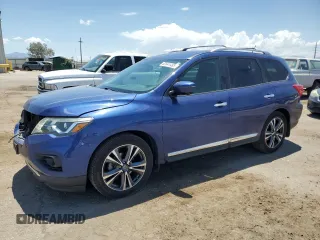 2017 Nissan Pathfinder Platinum with VIN 5N1DR2MNXHC613306, listed as a Copart auction lot 62641485 with 161,737 mi miles and Salvage title. Bid and sale history available at DreamBid. Image 1.