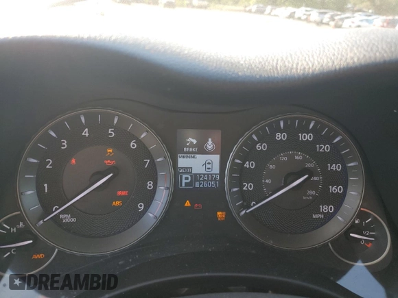 2013 Infiniti M37 with VIN JN1BY1AR7DM602061, listed as a Copart auction lot 59497154 with 124,179 mi miles and Non Repairable. Bid and sale history available at carsss.com. Image 9.
