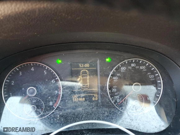 2012 Volkswagen Passat SE with VIN 1VWBH7A30CC067572, listed as a Copart auction lot 87018124 with 191,468 mi miles and Salvage Title. Bid and sale history available at carsss.com. Image 9.
