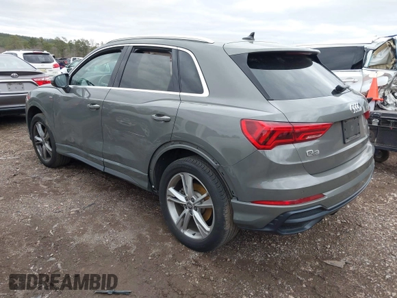 2020 Audi Q3 S line Premium with VIN WA1DECF34L1046543, listed as a IAAI auction lot 41715612 with 71,816 mi miles. Bid and sale history available at carsss.com. Image 3.