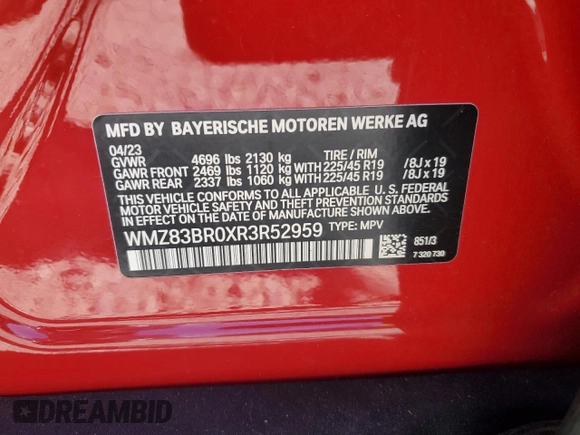 2024 MINI Countryman Cooper S with VIN WMZ83BR0XR3R52959, listed as a Copart auction lot 49408755 with 7,933 mi miles and Salvage title. Bid and sale history available at DreamBid. Image 14.
