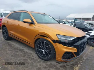 2019 Audi Q8 Prestige with VIN WA1FVAF19KD029729, listed as a IAAI auction lot 41778586 with 57,691 mi miles. Bid and sale history available at carsss.com. Image 1.