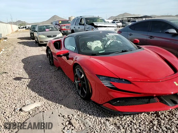 2024 Ferrari SF90 с VIN ZFF96NMA5R0306616, выставлен на аукционе Copart как лот 82438994 с пробегом 190 миль миль и Списание • Salvage title. История ставок и продаж доступна на DreamBid. Изображение 13.