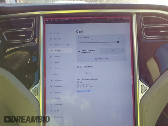 2014 Tesla Model S 60 z VIN 5YJSA1H15EFP48938, wystawiony jako IAAI lot #41574976 z przebiegiem 230 246 mil mil oraz . Historia ofert i sprzedaży dostępna na DreamBid. Obrazek 17.