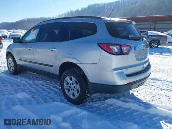 2013 Chevrolet Traverse LS with VIN 1GNKVFKD1DJ104162, listed as a IAAI auction lot 41299219 with 134,870 mi miles and . Bid and sale history available at DreamBid. Image 3.