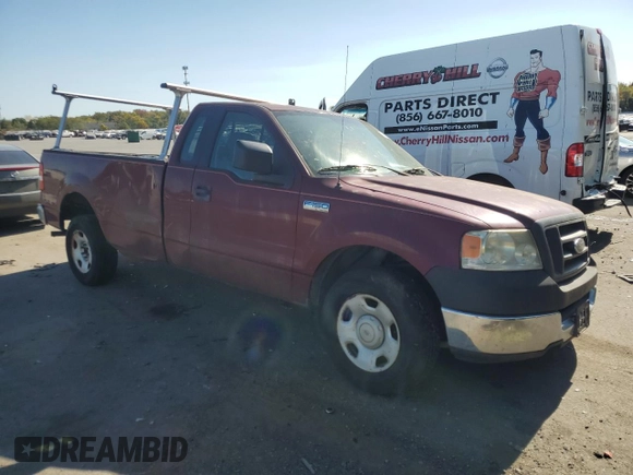 2005 Ford F-150 XL with VIN 1FTRF12W65KC58208, listed as a Copart auction lot 82281114 with 129,774 mi miles and Salvage title. Bid and sale history available at DreamBid. Image 4.