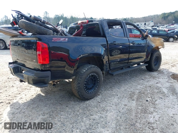 2022 Chevrolet Colorado 4WD Z71 with VIN 1GCGTDENXN1165279, listed as a IAAI auction lot 39042352 with Not provided miles and . Bid and sale history available at DreamBid. Image 4.