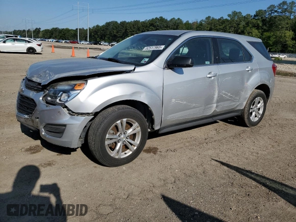 2016 Chevrolet Equinox LS with VIN 2GNALBEK3G1128787, listed as a Copart auction lot 52517965 with 73,484 mi miles and Salvage Title. Bid and sale history available at carsss.com. Image 1.