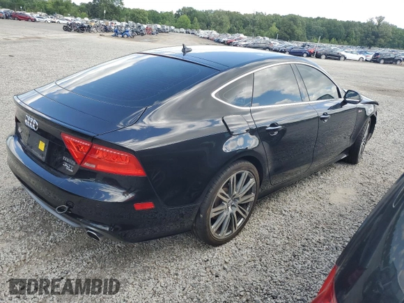 2012 Audi A7 Prestige with VIN WAU2GAFC1CN069845, listed as a Copart auction lot 55903315 with 79,485 mi miles and Salvage title. Bid and sale history available at DreamBid. Image 3.