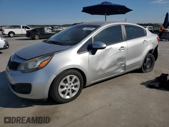 2015 Kia Rio LX with VIN KNADM4A33F6454705, listed as a Copart auction lot 76955904 with 157,078 mi miles and Salvage Title. Bid and sale history available at carsss.com. Image 1.