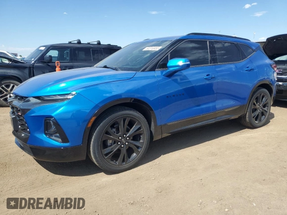 2020 Chevrolet Blazer RS with VIN 3GNKBKRS8LS618738, listed as a Copart auction lot 60316955 with 24,778 mi miles and Salvage title. Bid and sale history available at DreamBid. Image 1.
