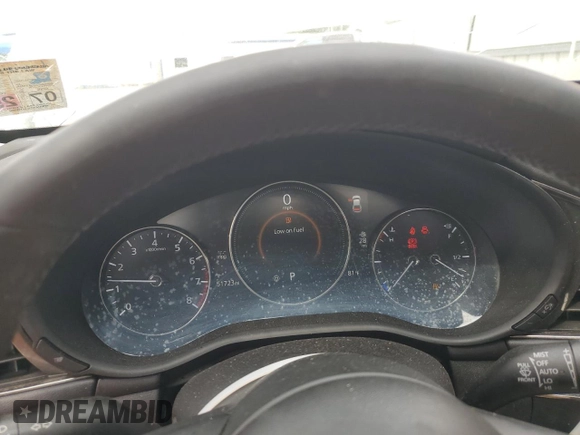 2023 Mazda 3 S Carbon Edition with VIN 3MZBPACM3PM354348, listed as a Copart auction lot 57083785 with 51,723 mi miles and Salvage title. Bid and sale history available at DreamBid. Image 9.