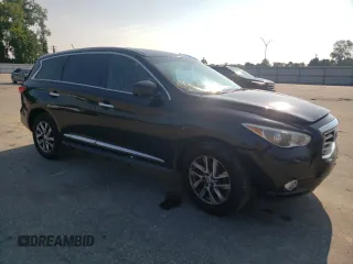2013 Infiniti JX35 with VIN 5N1AL0MM9DC313959, listed as a Copart auction lot 64999564 with 183,465 mi miles and Salvage Title. Bid and sale history available at carsss.com. Image 4.