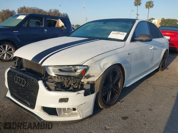 2013 Audi S4 Premium Plus with VIN WAUBGAFL3DA255394, listed as a IAAI auction lot 41965354 with 125,756 mi miles and . Bid and sale history available at DreamBid. Image 18.