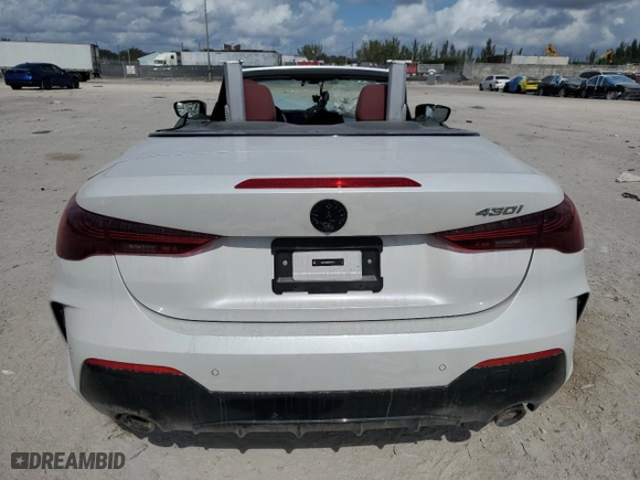 2025 BMW 4 Series 430i with VIN WBA33DB06SCS07578, listed as a Copart auction lot 43114995 with 5,169 mi miles and Salvage Title. Bid and sale history available at carsss.com. Image 6.