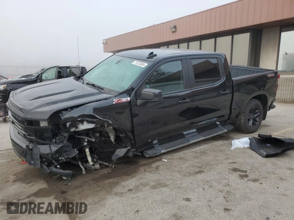 2019 Chevrolet Silverado 1500 LT Trail Boss with VIN 3GCPYFED2KG298975, listed as a Copart auction lot 71375354 with 77,195 mi miles and Salvage Title. Bid and sale history available at DreamBid. Image 1.