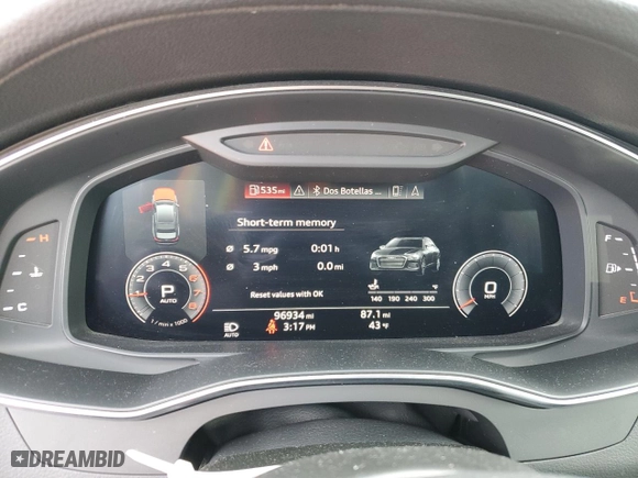 2019 Audi A6 Premium Plus with VIN WAUL2AF27KN114411, listed as a Copart auction lot 48115675 with 96,934 mi miles and Clean Title. Bid and sale history available at carsss.com. Image 9.