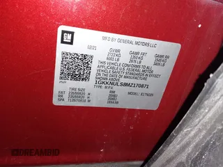 2021 GMC Acadia SLT z VIN 1GKKNULS8MZ170871, wystawiony jako IAAI lot #41611368 z przebiegiem 60 376 mil mil oraz . Historia ofert i sprzedaży dostępna na DreamBid. Obrazek 9.