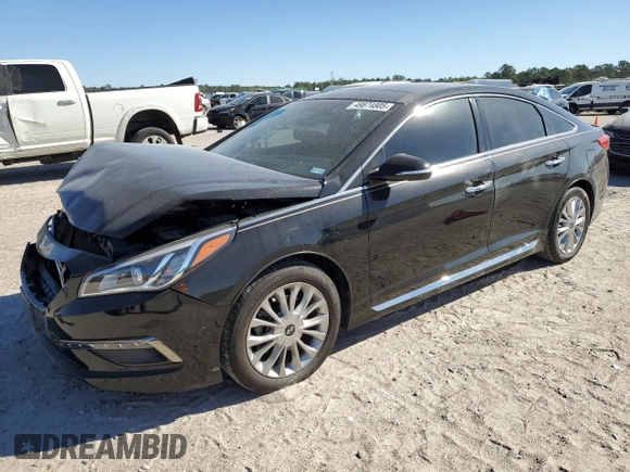 2015 Hyundai Sonata 2.4L Sport with VIN 5NPE34AF0FH043904, listed as a Copart auction lot 49874805 with 141,205 mi miles and Salvage Title. Bid and sale history available at carsss.com. Image 1.