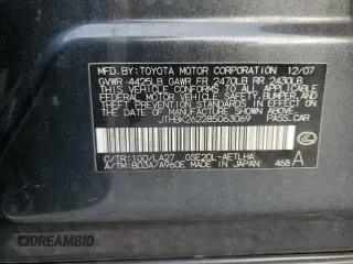 2008 Lexus IS 250 with VIN JTHBK262285063069, listed as a Copart auction lot 41902565 with Not Provided miles and Clean Title. Bid and sale history available at DreamBid. Image 12.
