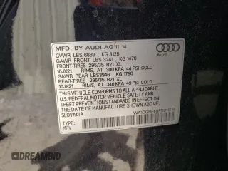 2015 Audi Q7 3.0T S line Prestige with VIN WA1DGBFE8FD011318, listed as a Copart auction lot 49295184 with 0 mi miles. Bid and sale history available at carsss.com. Image 14.