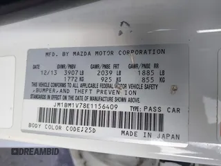 2014 Mazda 3 i Touring with VIN JM1BM1V78E1156409, listed as a IAAI auction lot 42039966 with 123,601 mi miles and . Bid and sale history available at DreamBid. Image 9.