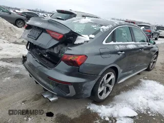 2023 Audi S3 Premium Plus z VIN WAUH3DGYXPA032954, wystawiony jako Copart lot #38364484 z przebiegiem 7 292 mil mil oraz . Historia ofert i sprzedaży dostępna na DreamBid. Obrazek 3.