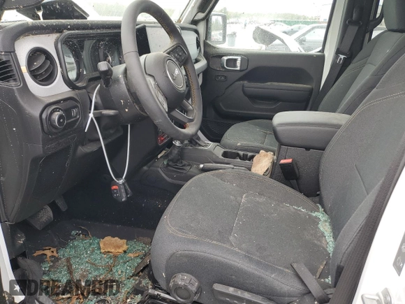 2024 Jeep Wrangler Willys with VIN 1C4PJXDG5RW350147, listed as a Copart auction lot 50164515 with 2,394 mi miles and Salvage title. Bid and sale history available at DreamBid. Image 7.